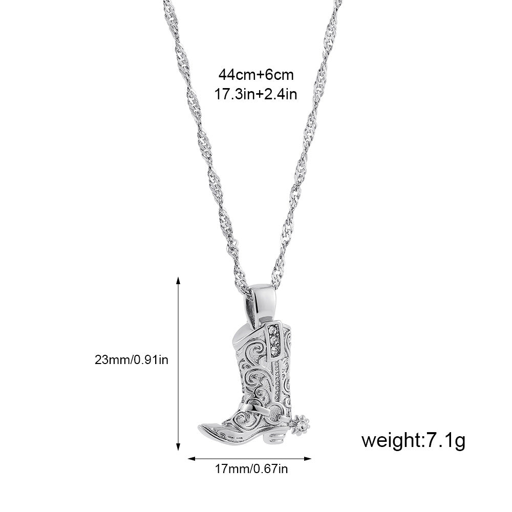 COWBOY BOOT NECKLACE