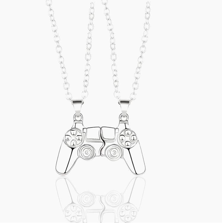Game console controller couple necklace