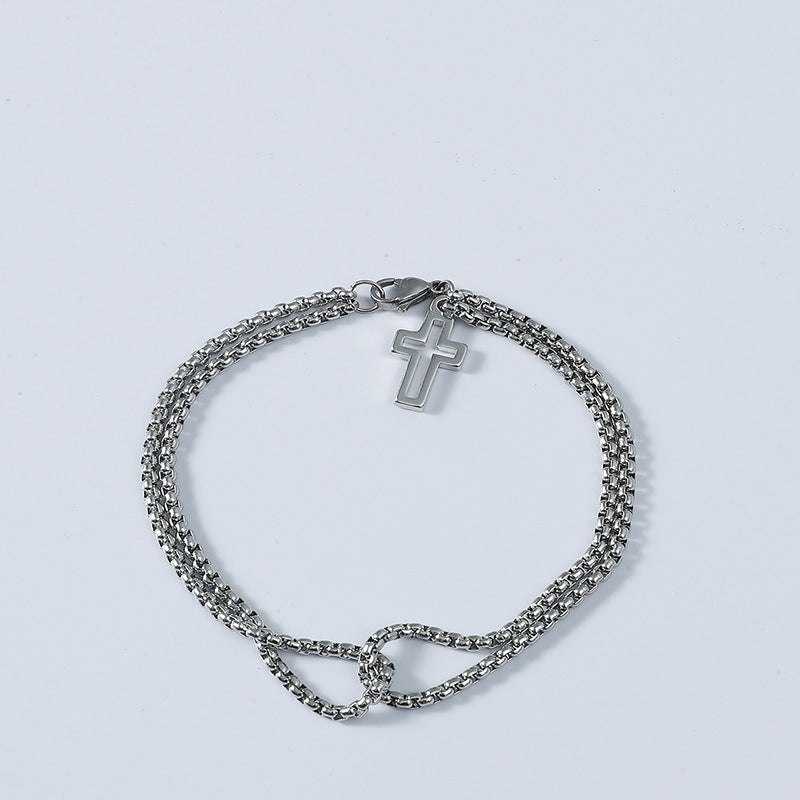 Cross hip-hop all-match cool trend men's bracelet