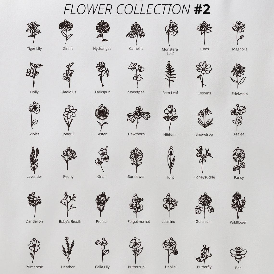 Custom oil drop color December birthday flower name personalized pendant necklace