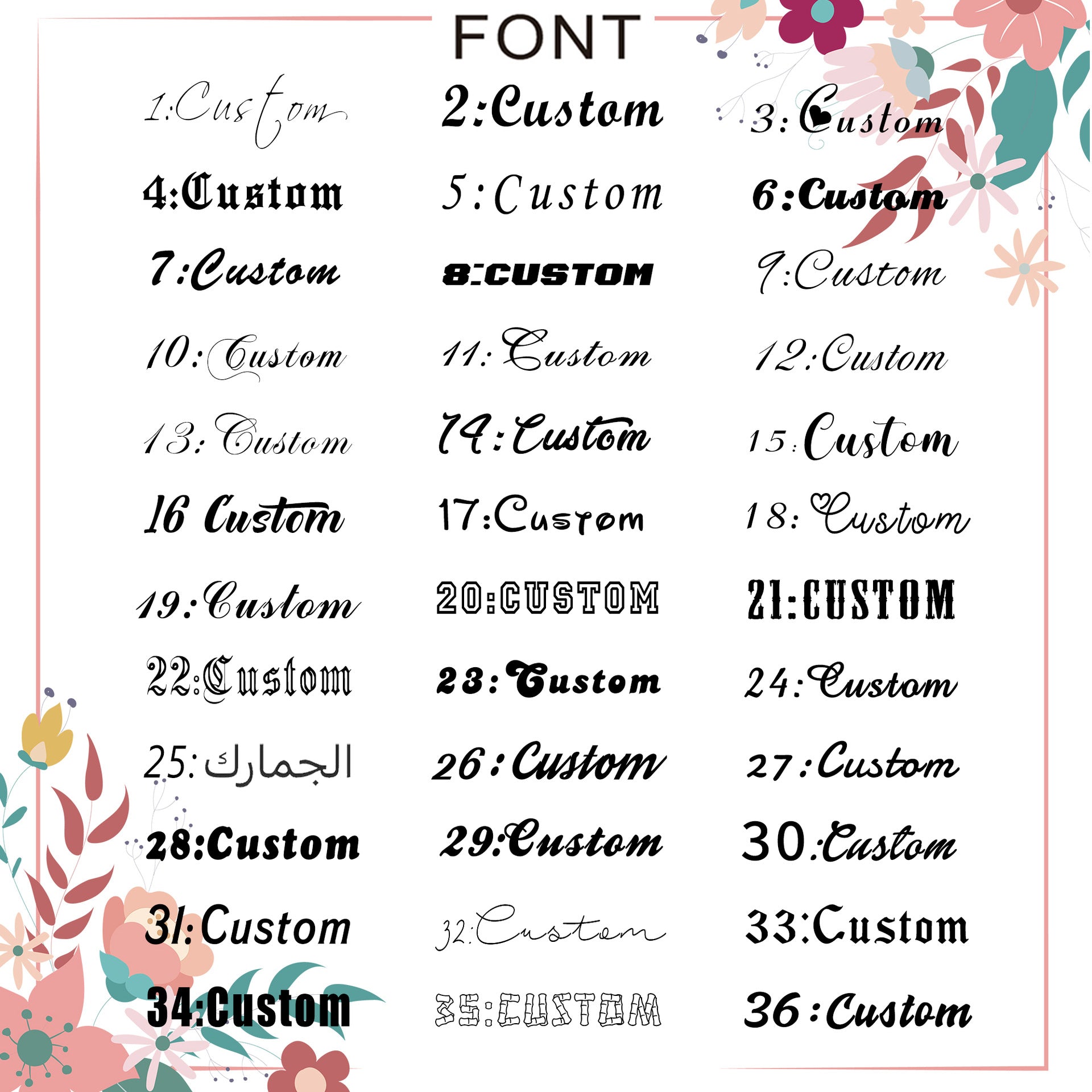 Custom oil drop color December birthday flower name personalized pendant necklace