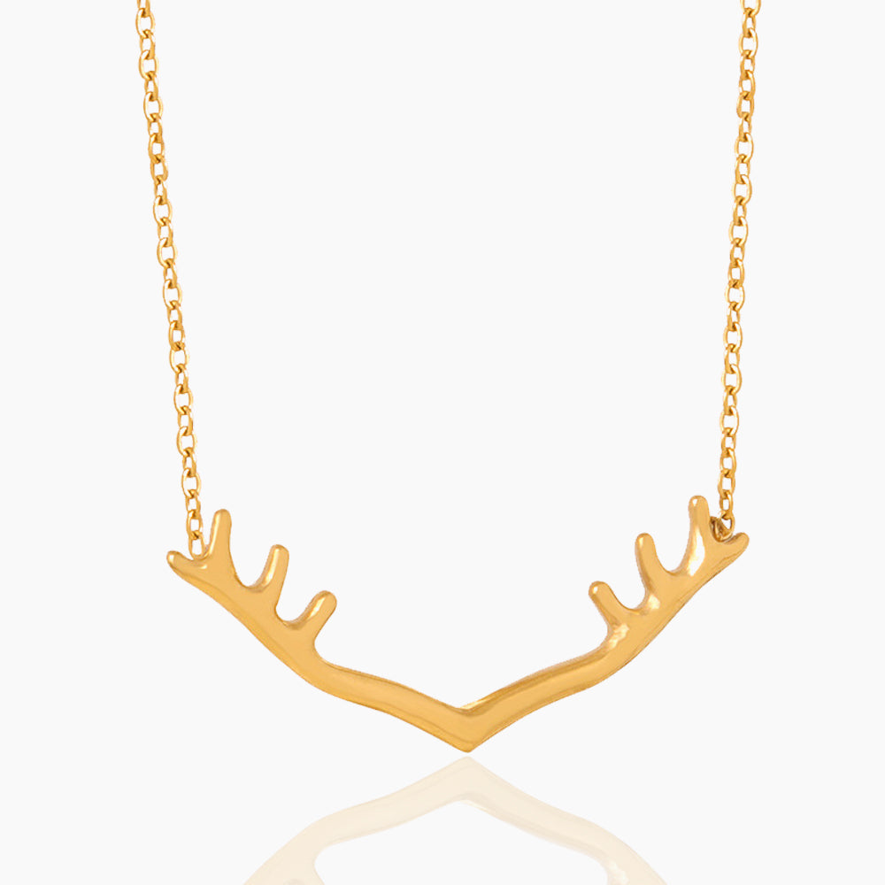 DEER HORN PENDANT NECKLACE