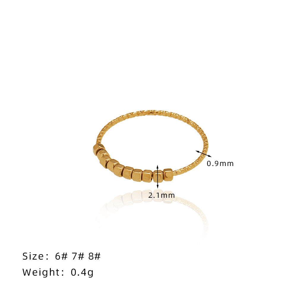 DELICATE HEXAGONAL CUBE RING