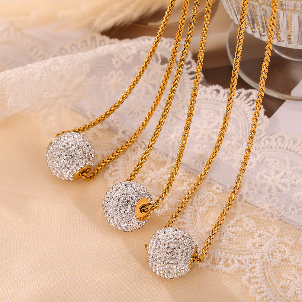 ROUND BALL PENDANT NECKLACE