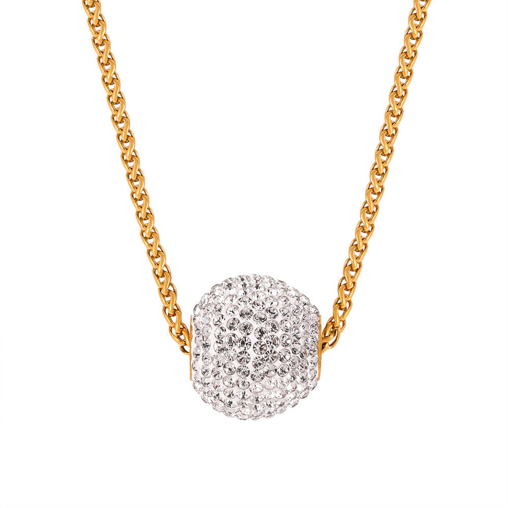ROUND BALL PENDANT NECKLACE