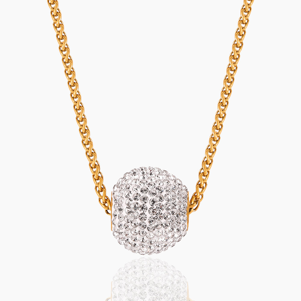 ROUND BALL PENDANT NECKLACE
