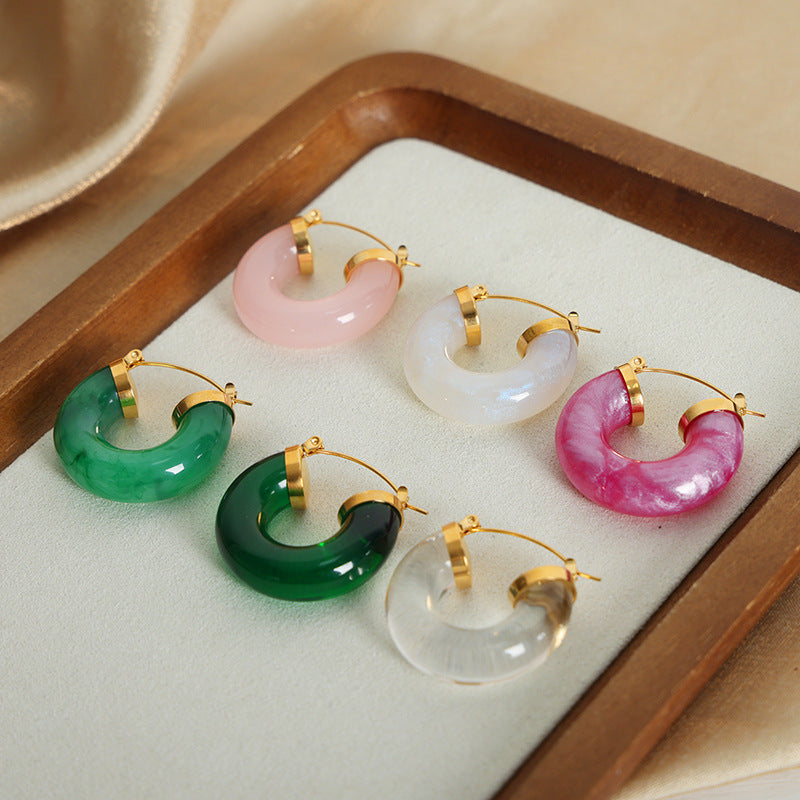 DOPAMINE CANDY LIGHT LUXURY RESIN EARRINGS