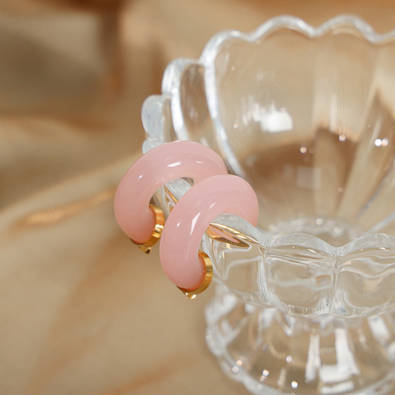 DOPAMINE CANDY LIGHT LUXURY RESIN EARRINGS