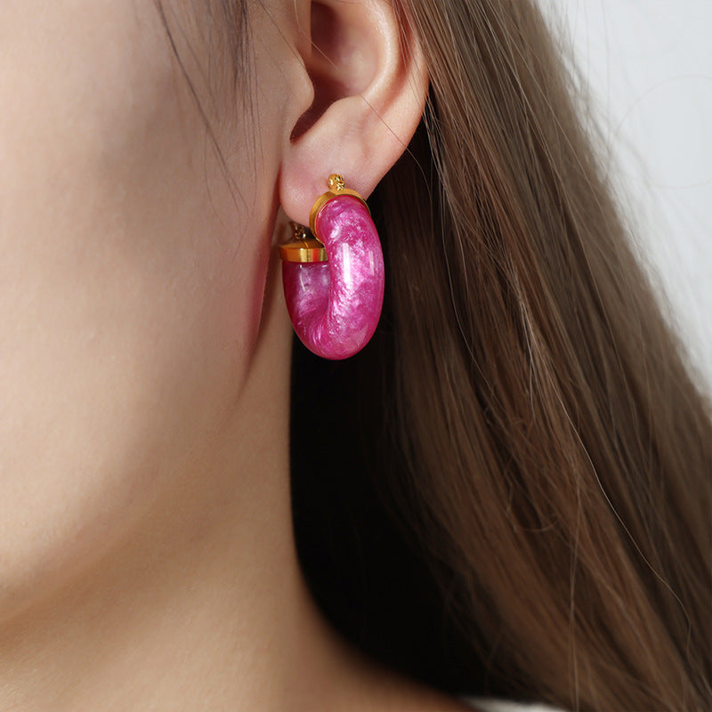 DOPAMINE CANDY LIGHT LUXURY RESIN EARRINGS