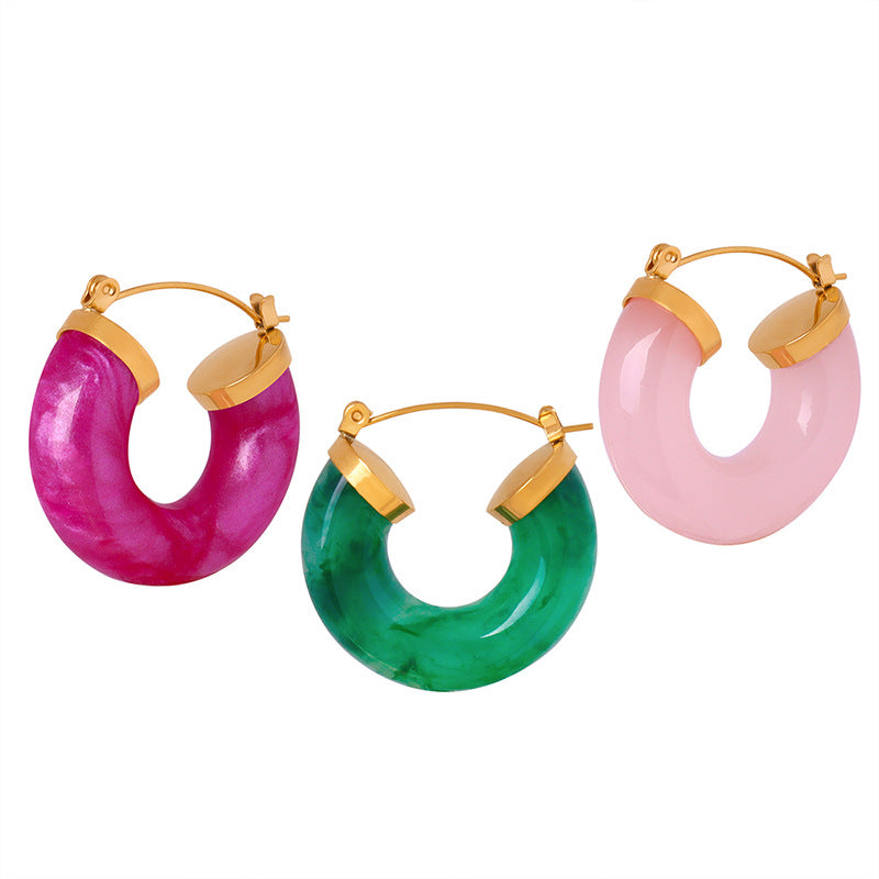 DOPAMINE CANDY LIGHT LUXURY RESIN EARRINGS