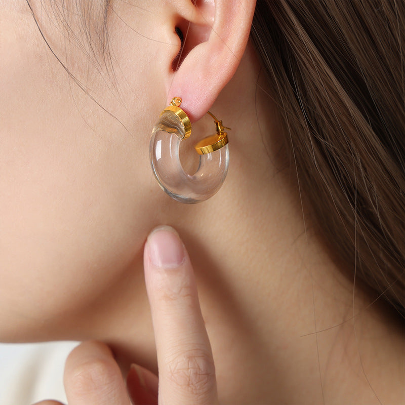 DOPAMINE CANDY LIGHT LUXURY RESIN EARRINGS