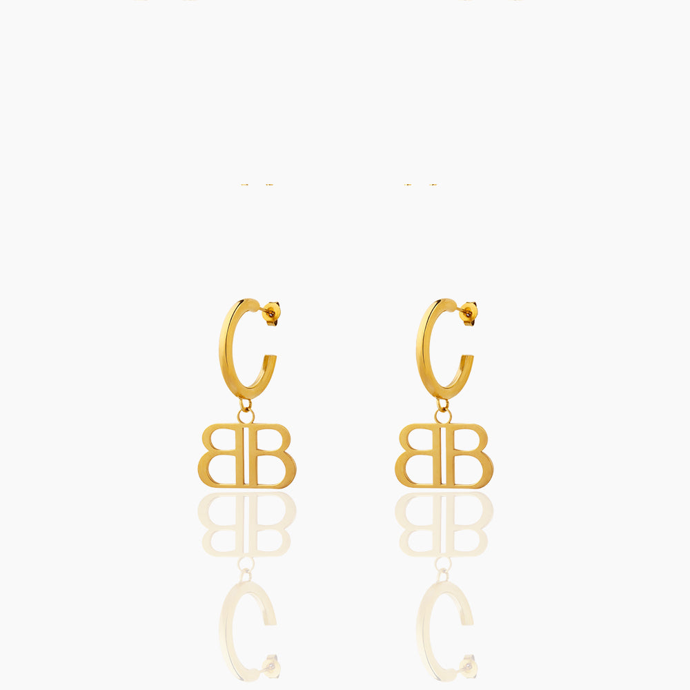DOUBLE B LETTER EARRINGS