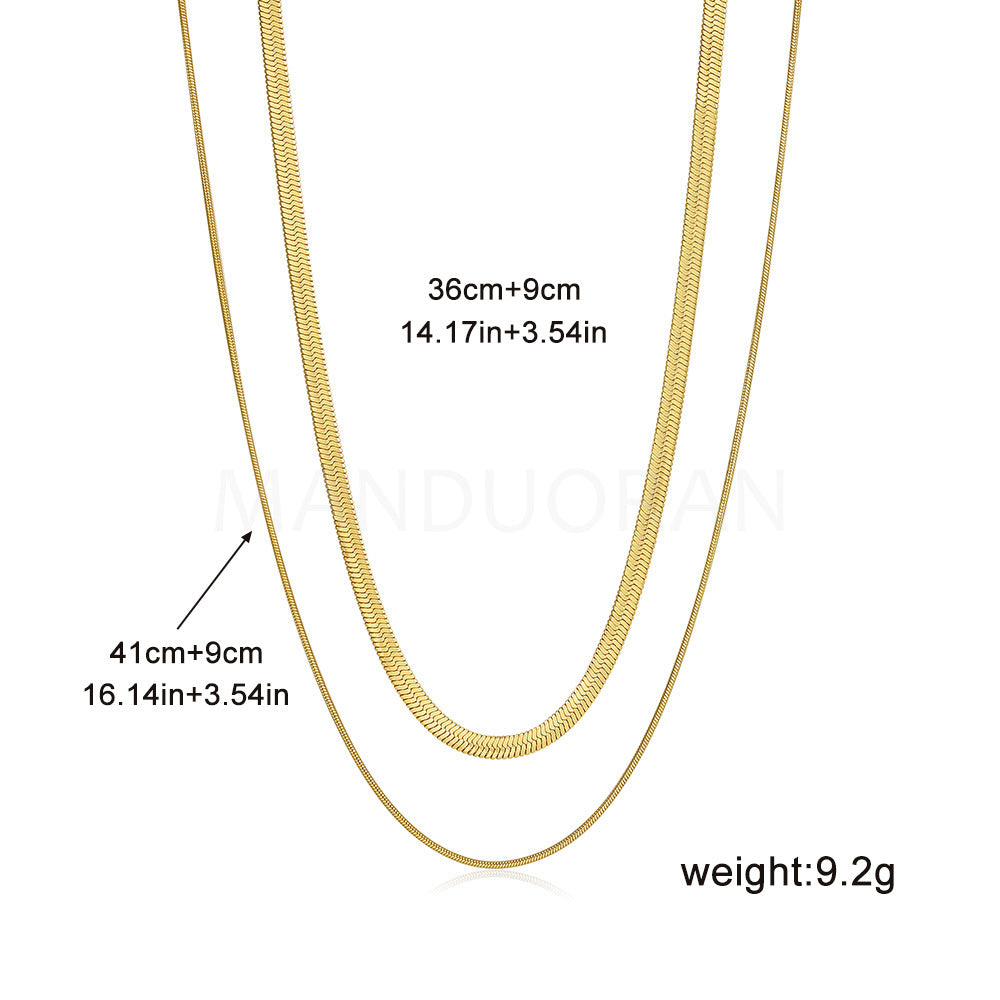 DOUBLE-PLATED MINIMALIST INS NECKLACE