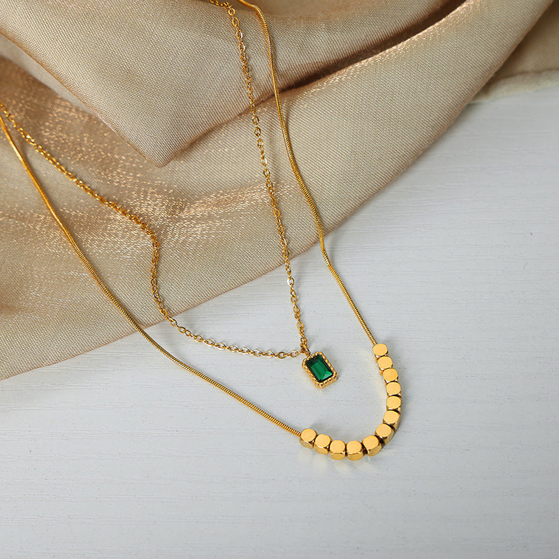 DOUBLE LAYERED LAYERED WIND NECKLACE