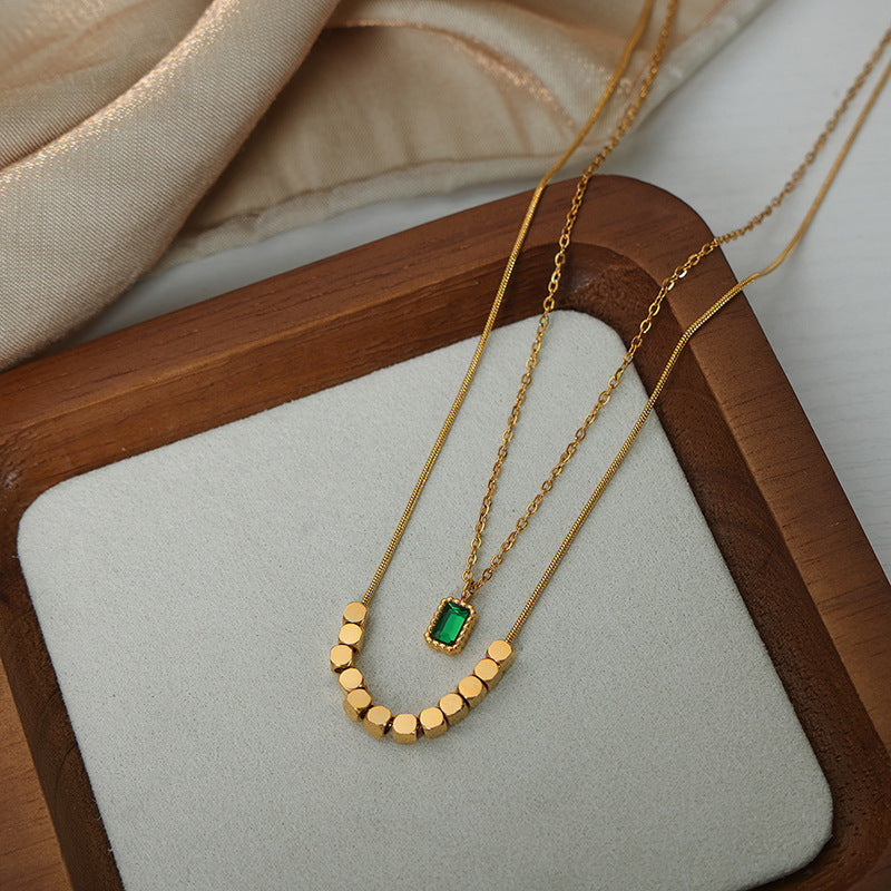 DOUBLE LAYERED LAYERED WIND NECKLACE