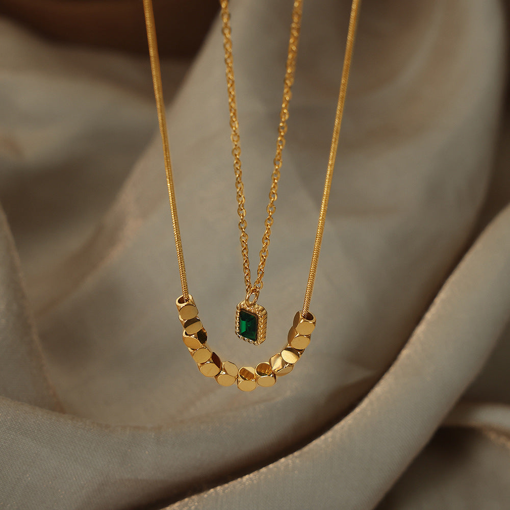 DOUBLE LAYERED LAYERED WIND NECKLACE