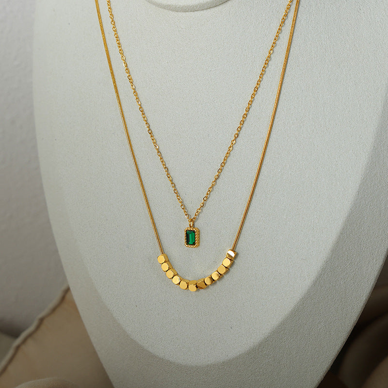 DOUBLE LAYERED LAYERED WIND NECKLACE