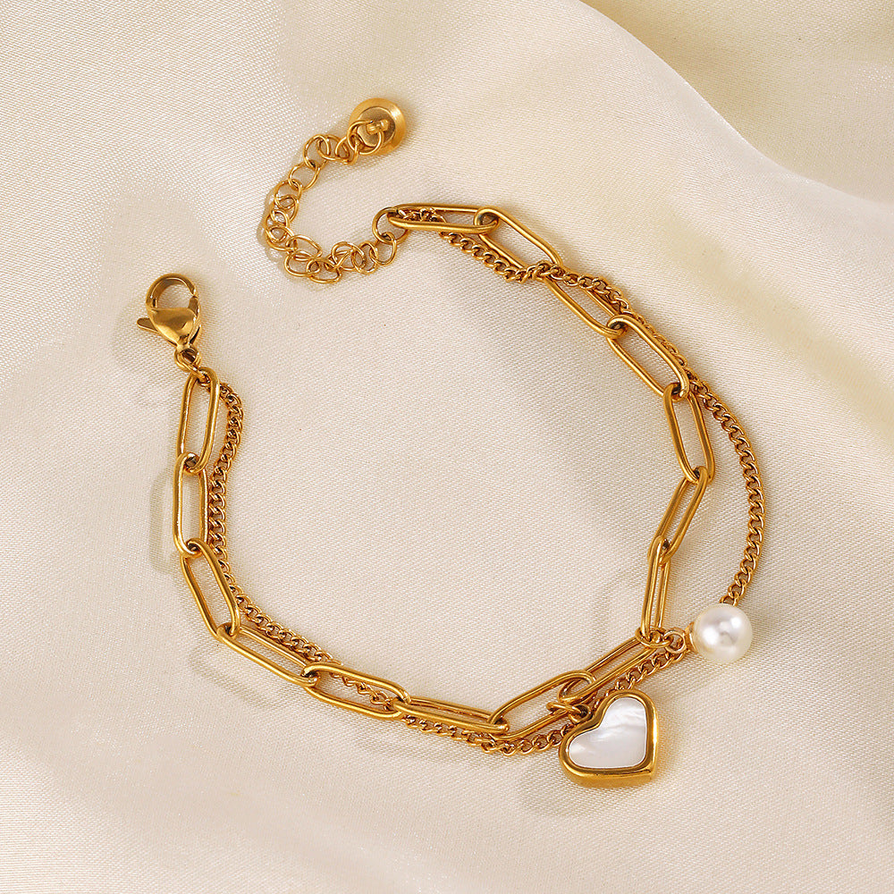 DOUBLE LAYERED LOVE BRACELET