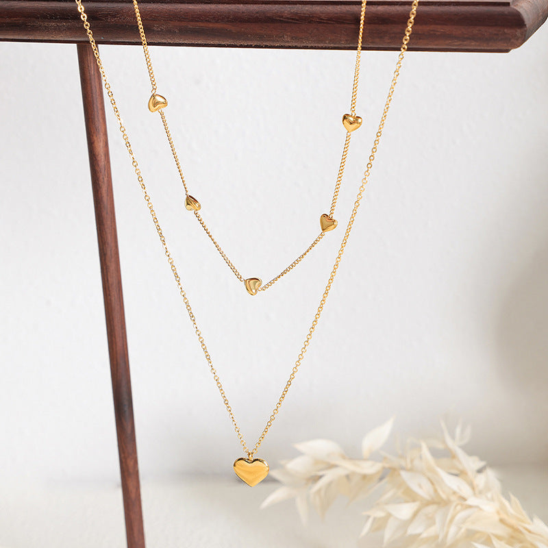 DOUBLE LAYERED LOVE NECKLACE