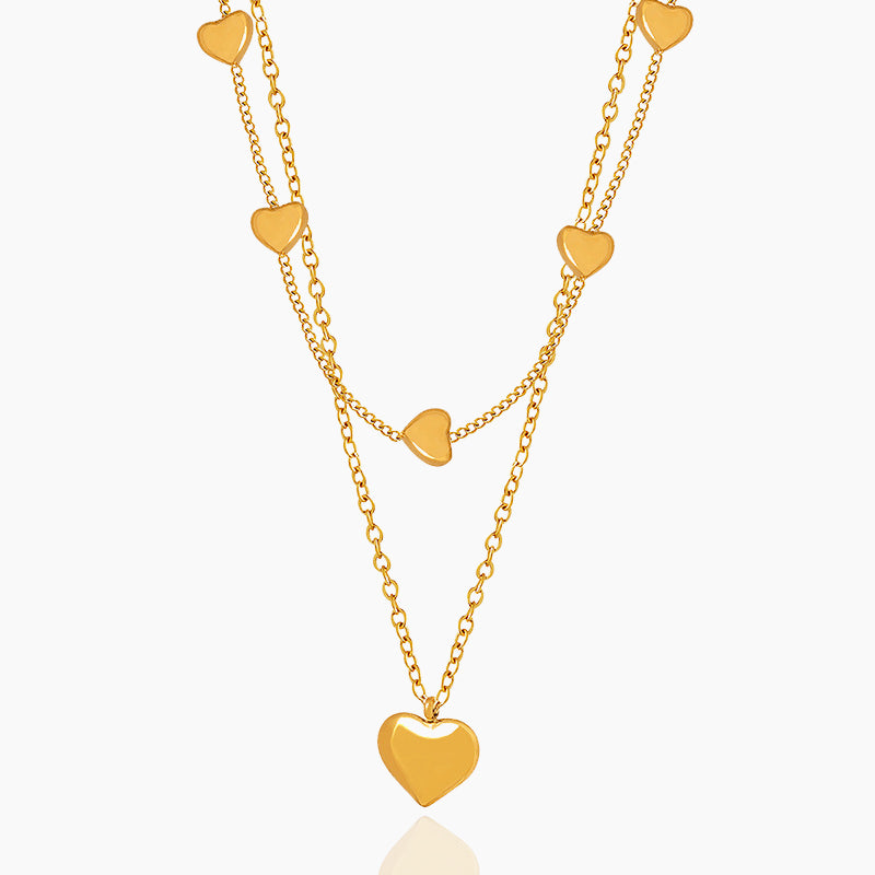 DOUBLE LAYERED LOVE NECKLACE