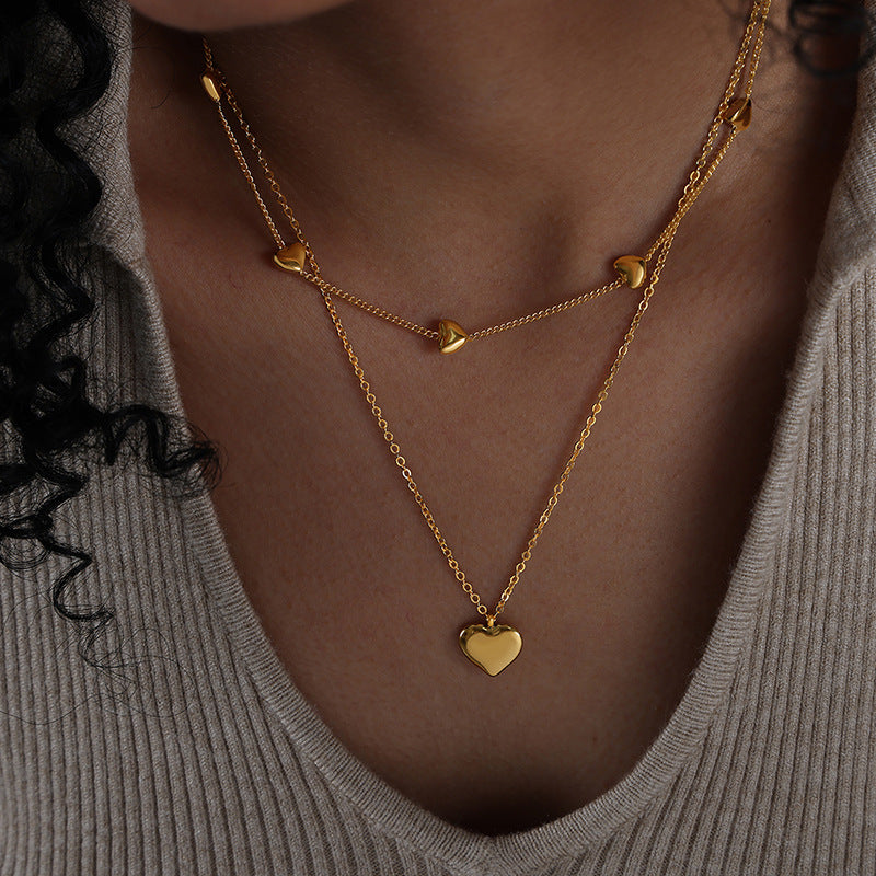 DOUBLE LAYERED LOVE NECKLACE