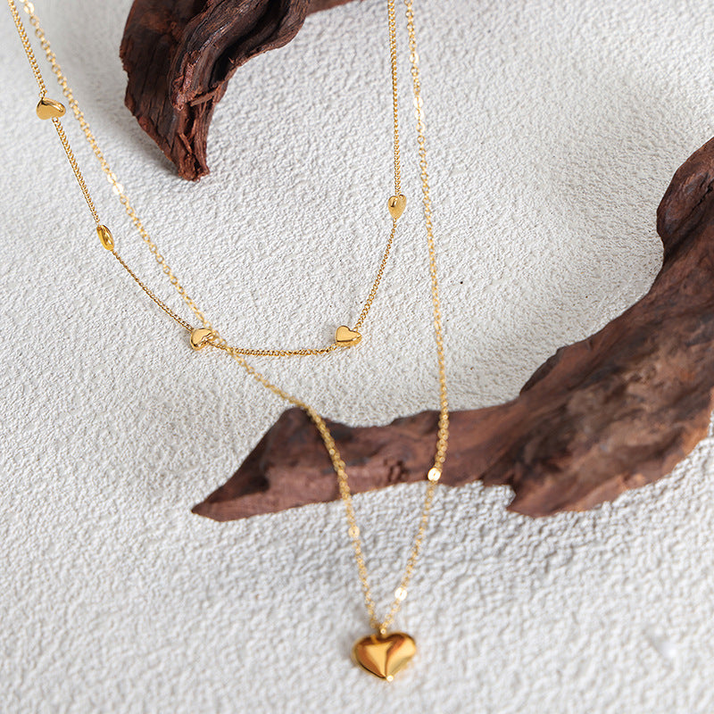 DOUBLE LAYERED LOVE NECKLACE