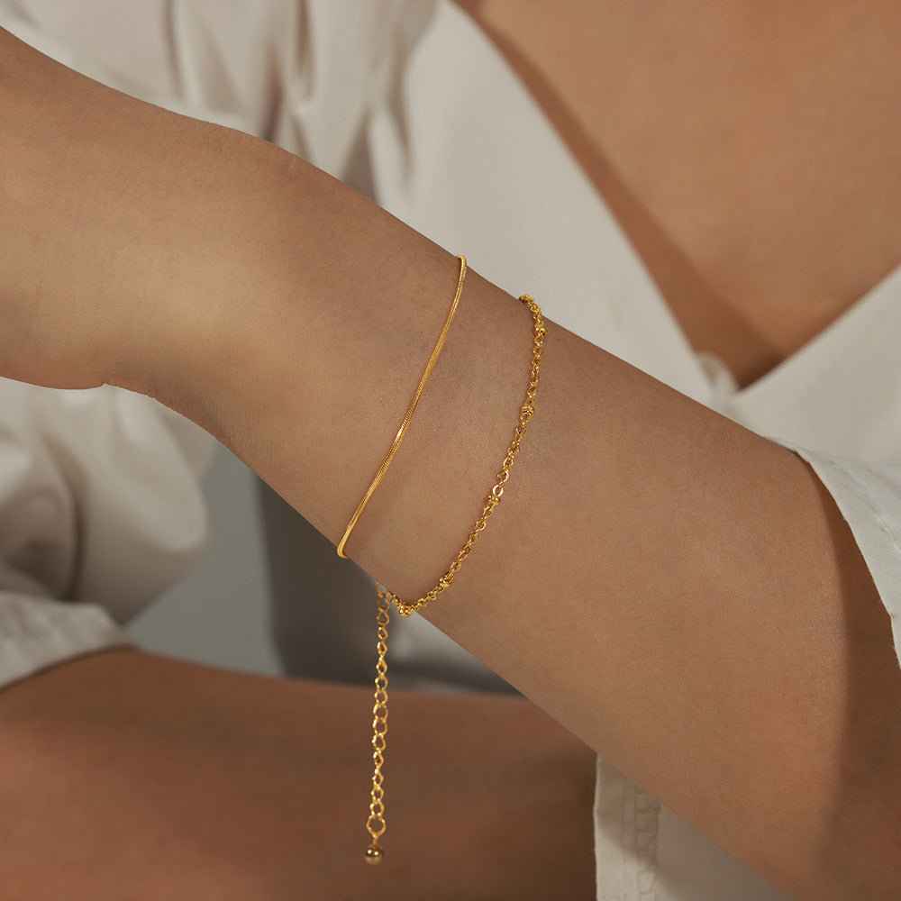 DOUBLE LAYERED MINIMALIST BRACELET