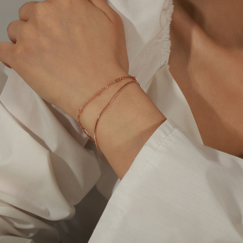 DOUBLE LAYERED MINIMALIST BRACELET