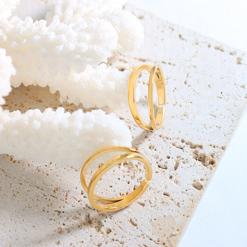 DOUBLE LAYERED PLAIN RING