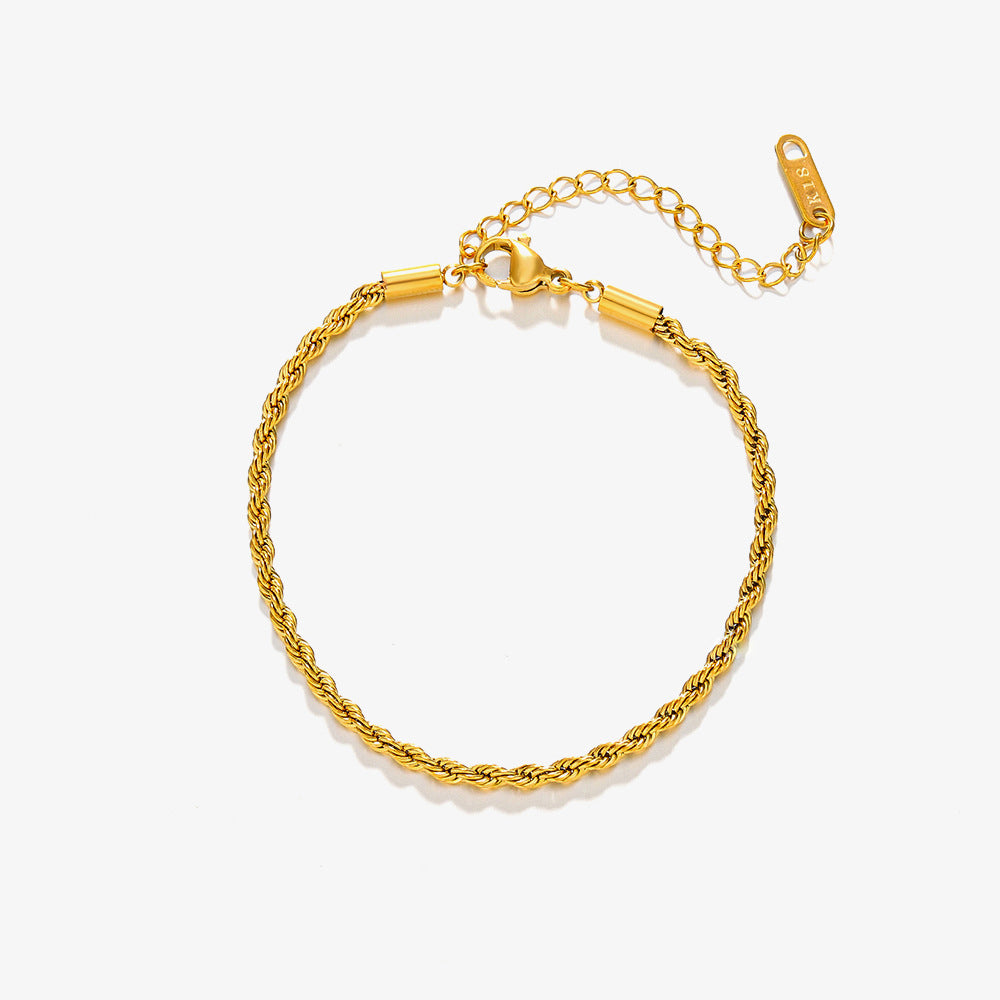 DOUBLE LAYER FRIED DOUGH TWISTS BRACELET