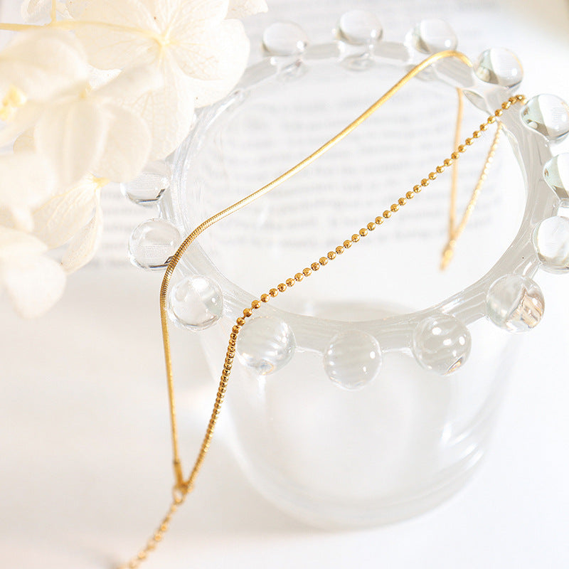 DOUBLE LAYER ROUND BEAD BRACELET