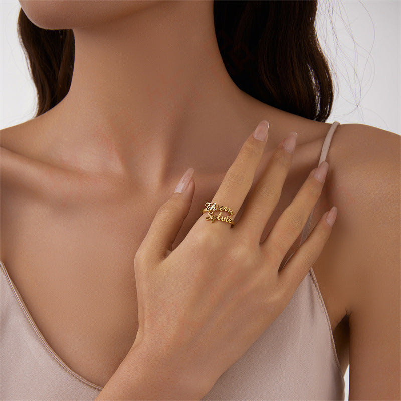 DOUBLE NAME RING