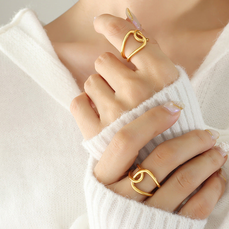 DOUBLE RING CROSS RING