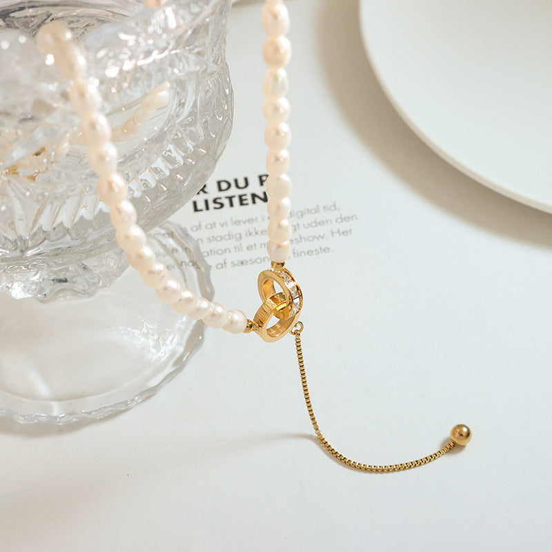 DOUBLE RING TASSEL NECKLACE