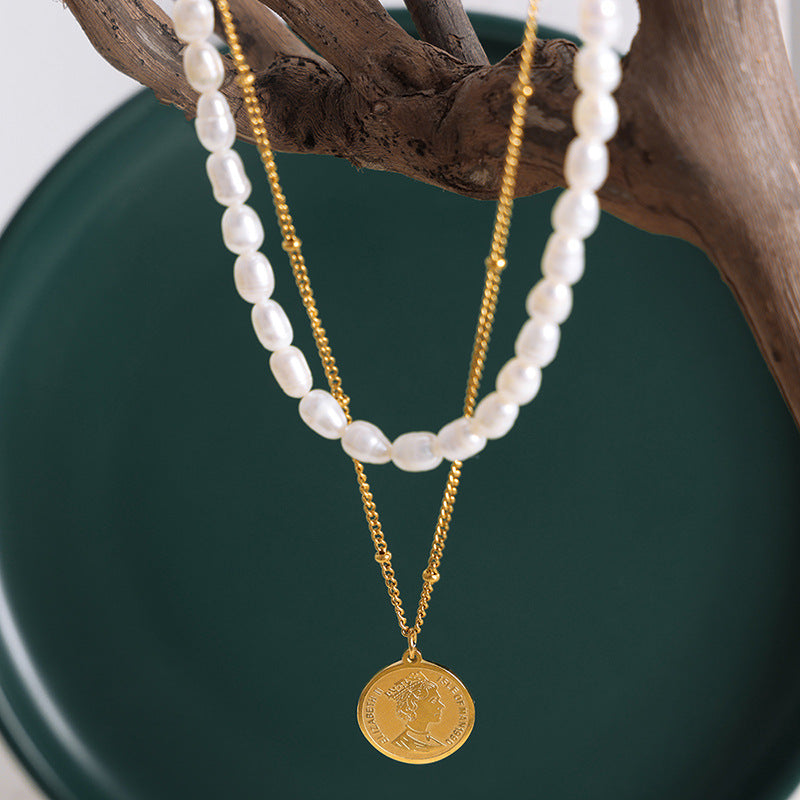 DOUBLE SIDED PEARL NECKLACE