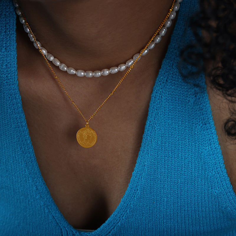 DOUBLE SIDED PEARL NECKLACE