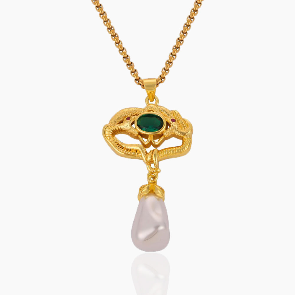 DOUBLE HEADED SNAKE NECKLACE