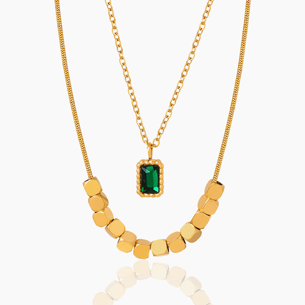 DOUBLE LAYERED LAYERED WIND NECKLACE