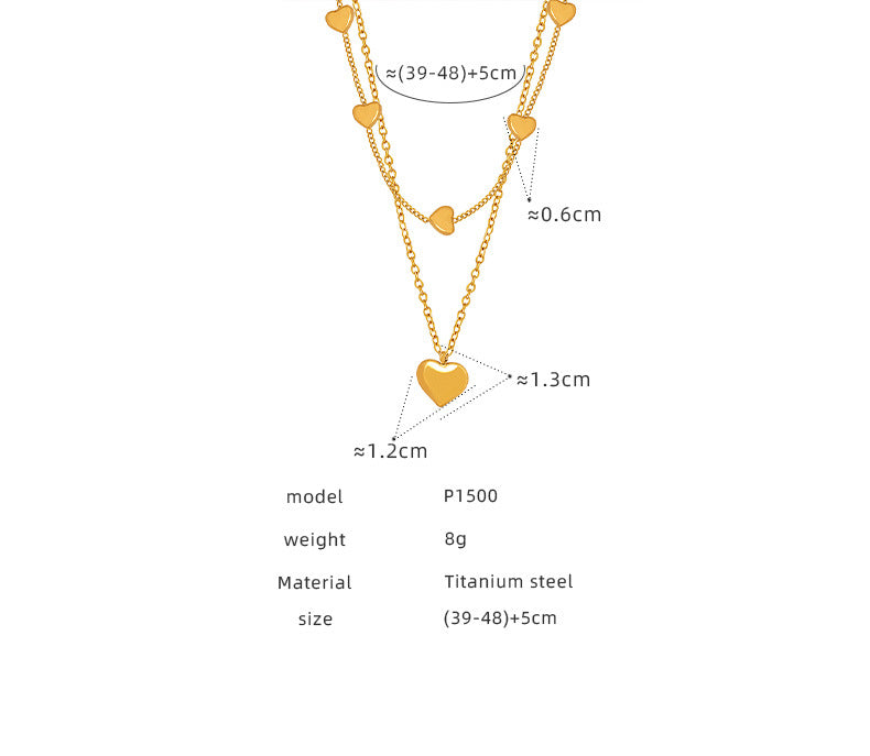 DOUBLE LAYERED LOVE NECKLACE