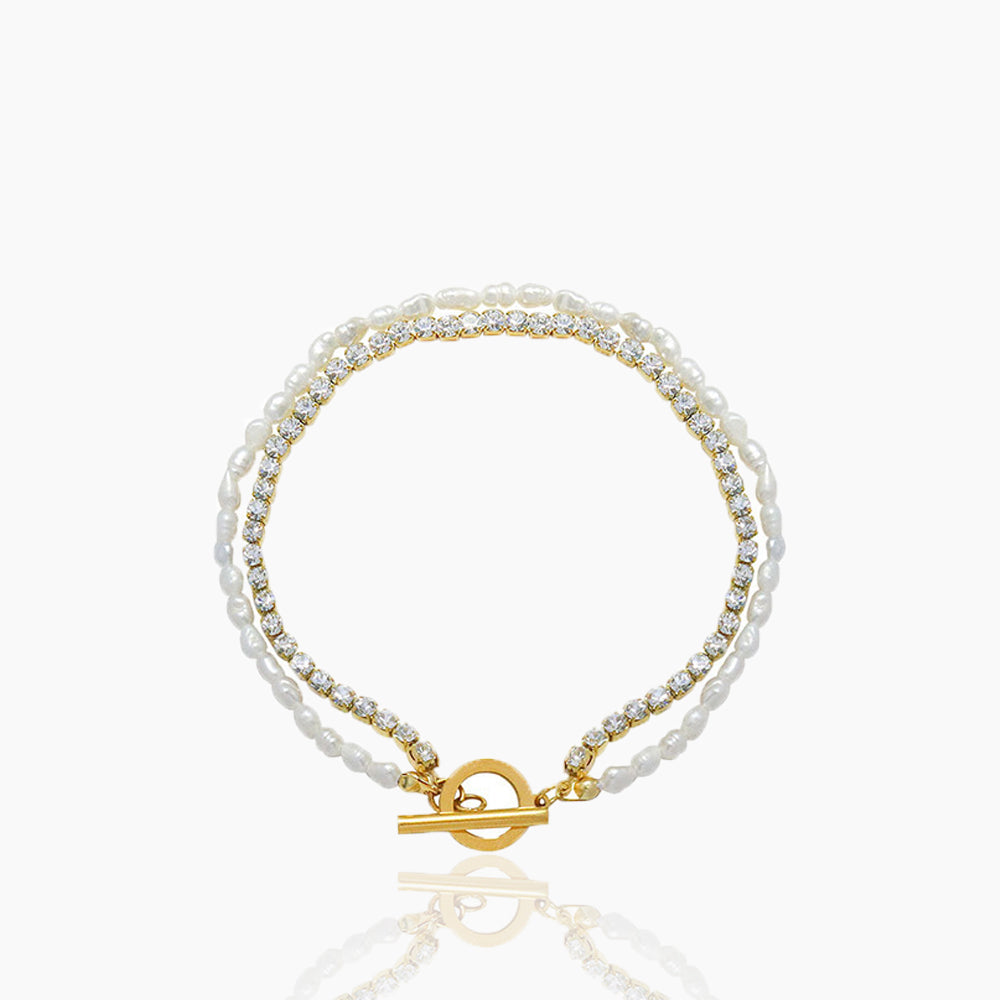 DOUBLE LAYERED PEARL BRACELET