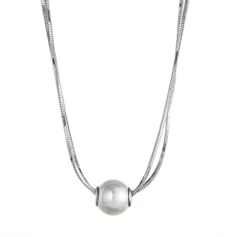 DOUBLE LAYERED PEARL NECKLACE
