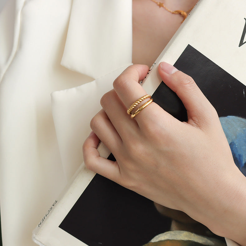 DOUBLE LAYER SMOOTH FRIED DOUGH TWISTS RING