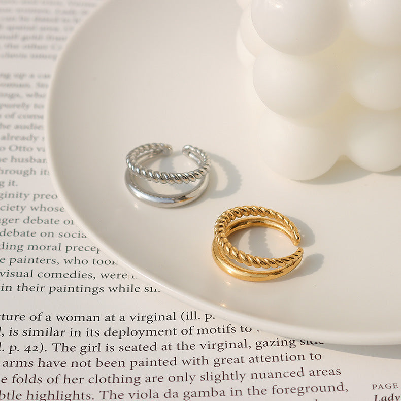 DOUBLE LAYER SMOOTH FRIED DOUGH TWISTS RING