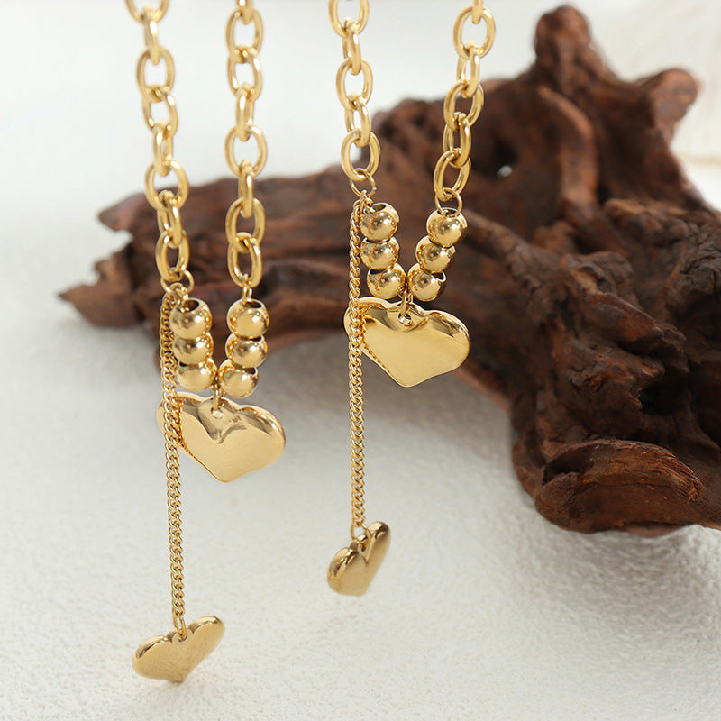 DOUBLE LOVE PENDANT NECKLACE