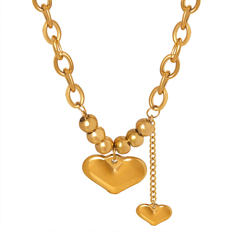 DOUBLE LOVE PENDANT NECKLACE