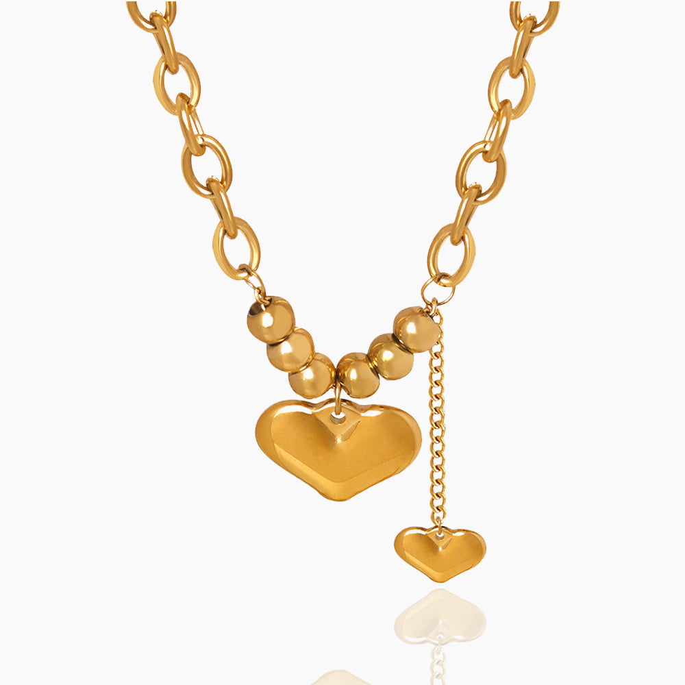 DOUBLE LOVE PENDANT NECKLACE