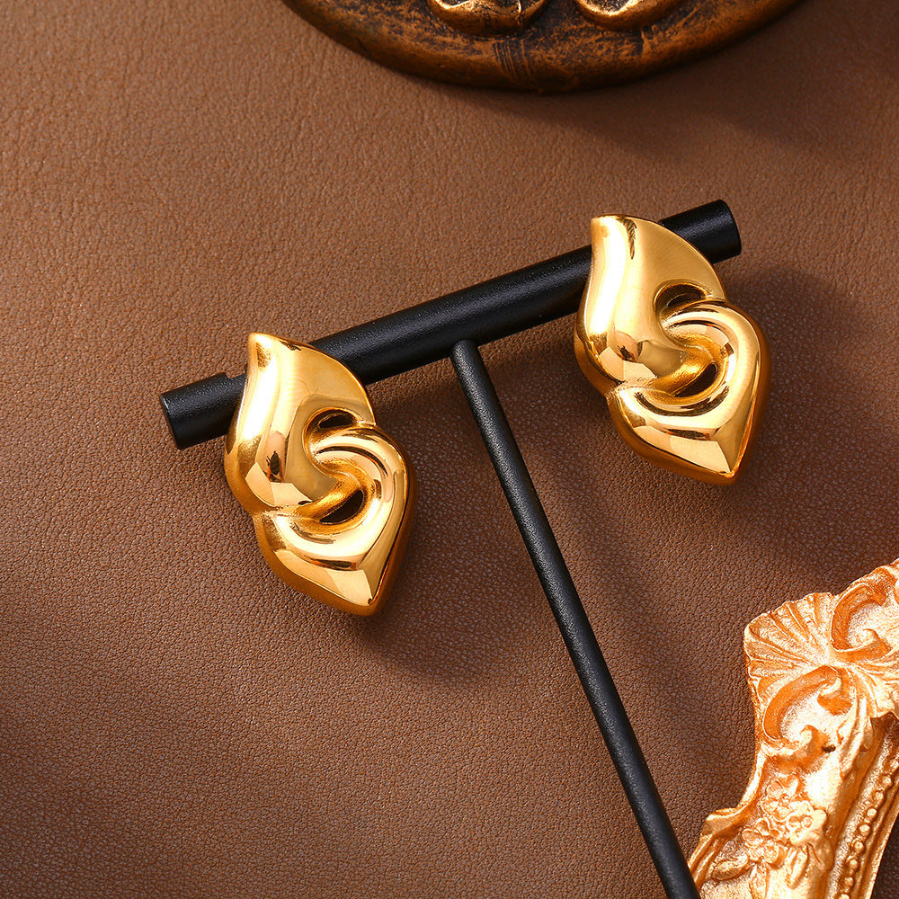 DOUBLE RING BUCKLE EARRINGS