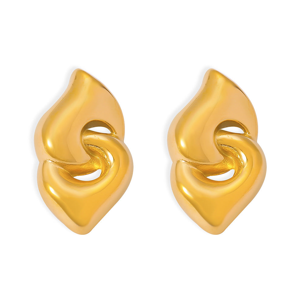 DOUBLE RING BUCKLE EARRINGS