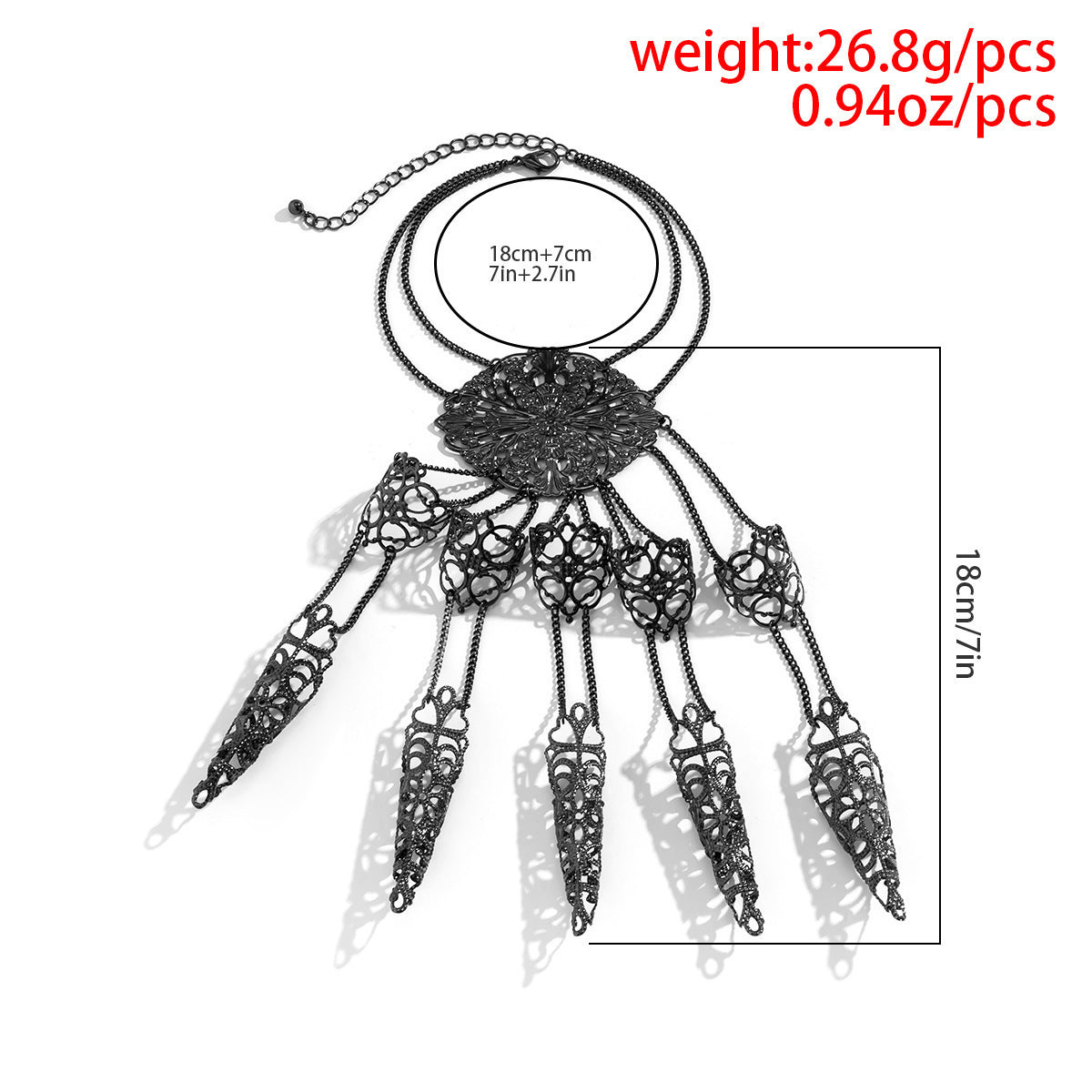 Dark style all-match personality finger chain
