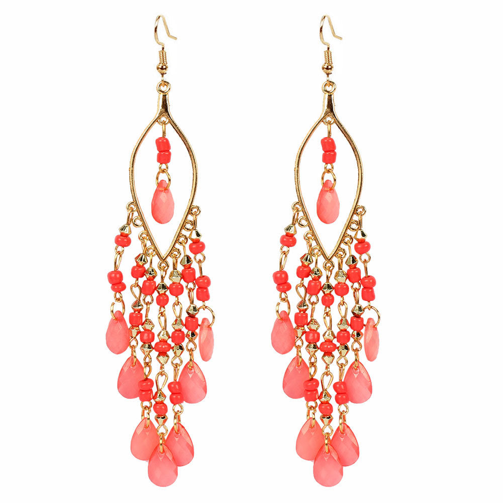 Drip fringe Bohemian style earrings